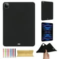 thumbnail image 1 of for iPad Pro 11 2022/2021/2020 Frosted Case, Slim Fit Lightweight Design Matte TPU Rubber Soft Skin Silicone Shockproof Protective Back Case Cover for iPad Pro 11 2022/2021/2020 - Black, 1 of 9