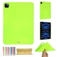 thumbnail image 1 of for iPad Pro 11 2022/2021/2020 Frosted Case, Slim Fit Lightweight Design Matte TPU Rubber Soft Skin Silicone Shockproof Protective Back Case Cover for iPad Pro 11 2022/2021/2020 - Fluorescentgreen, 1 of 9