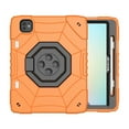 thumbnail image 1 of for iPad Pro 11 2024 Heavy Duty Case, with Kickstand & Pencil Holder Shockproof Protective 2 In 1 Cover for iPad Pro 11 2024 Kids Friendly Silicone PC Rugged, Orangeblack, 1 of 5