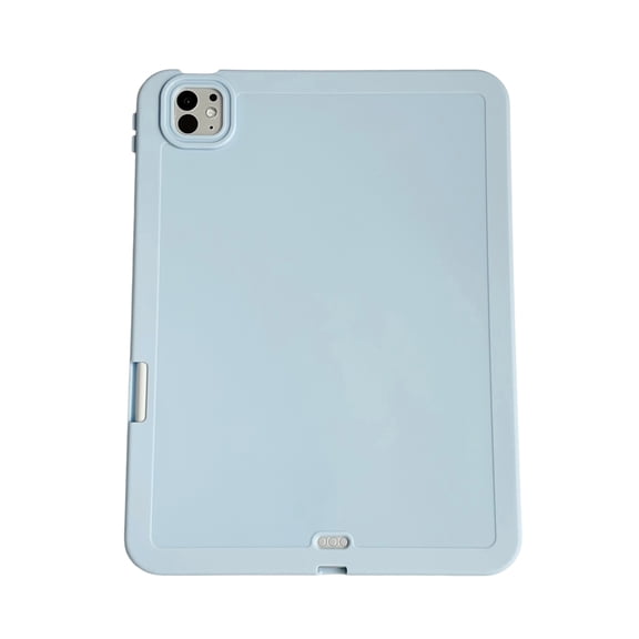 for iPad Pro 11" 2024 M4 (5th Generation) Silicone Case, Slim and Light, Shock and Drop Protection, Yellowing Resistant, Hard Back, with Pen Holder, Shock-Absorbing Corners, Blue