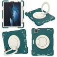 thumbnail image 1 of iPad Pro 11 3rd Generation 2021 Case, 360° Rotating Multi-Functional Handle-Kickstand Shockproof Cover & Shoulder Strap & Pencil Holder For iPad Pro 11 2021/2020/2018, Green, 1 of 10