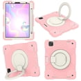 thumbnail image 1 of iPad Pro 11 3rd Generation 2021 Case, 360° Rotating Multi-Functional Handle-Kickstand Shockproof Cover & Shoulder Strap & Pencil Holder For iPad Pro 11 2021/2020/2018, Pink, 1 of 11