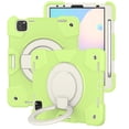 thumbnail image 1 of iPad Pro 11 3rd Generation 2021 Case [Shockproof] Drop Proof Case with Pencil Holder, Armor Rugged Crossbody Strap, Rotatable Kickstand & Hand Strap For iPad Pro 11 2021/2020/2018, Light Green, 1 of 11