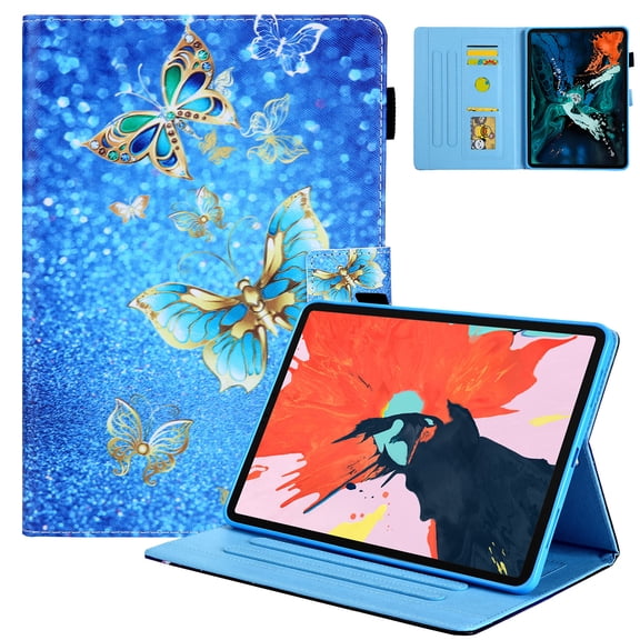 iPad Pro 11 Case 2020 2nd Generation, Allytech PU Leather TPU Inner Smart Cover Auto Sleep Wake Folio Flip Kickstand Full Protection Case for Apple iPad Pro 11 2nd Gen, Butterfly