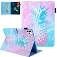 thumbnail image 1 of iPad Pro 11 Case 2020 2nd Generation, Allytech PU Leather TPU Inner Smart Cover Auto Sleep Wake Folio Flip Kickstand Full Protection Case for Apple iPad Pro 11 2nd Gen, Pink Pineapple, 1 of 7