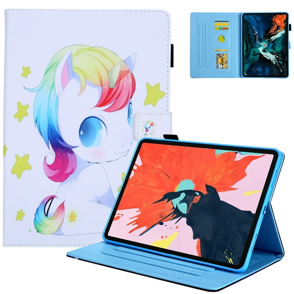 iPad Pro 11 Case 2020 2nd Generation, Allytech PU Leather TPU Inner Smart Cover Auto Sleep Wake Folio Flip Kickstand Full Protection Case for Apple iPad Pro 11 2nd Gen, Unicorn Baby