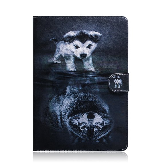iPad Pro 11 Case 2020, Allytech Folio Premium PU Leather Kickstand Shockproof Corner Protective Cards Holder Book Style Magnetic Clasp Case Cover for Apple iPad Pro 11 2nd Generation,Dog Wolf