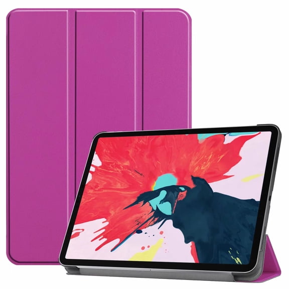 iPad Pro 11 Case 2020, Allytech PU Leather Slim Fit Folio Flip Trifold Kickstand Smart Cover with Auto Sleep Wake Apple Pencil Charging Full Protective Case Cover for Apple iPad Pro 11" 2020,Purple