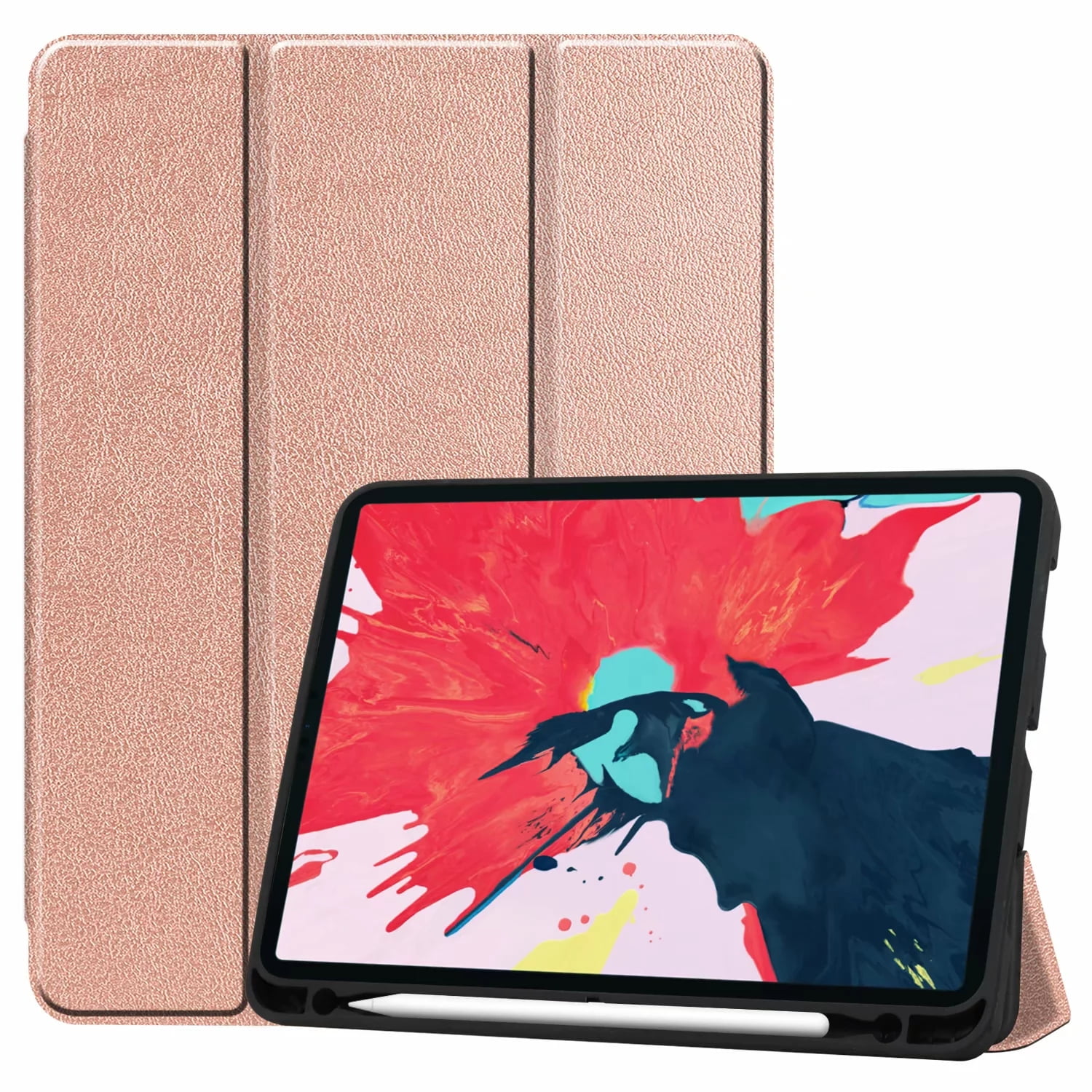 iPad Pro 11 Case 2020 Build in Pencil Holder, Allytech Slim Fit PU