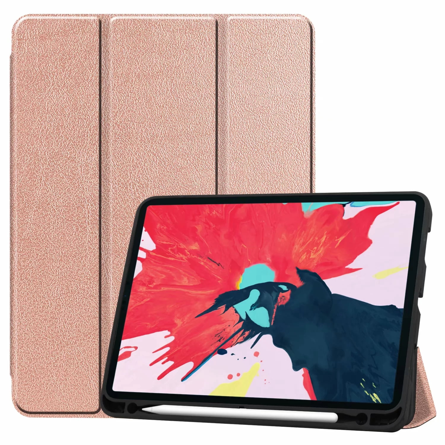 iPad Pro 11 Case 2020 Build in Pencil Holder, Allytech Slim Fit PU