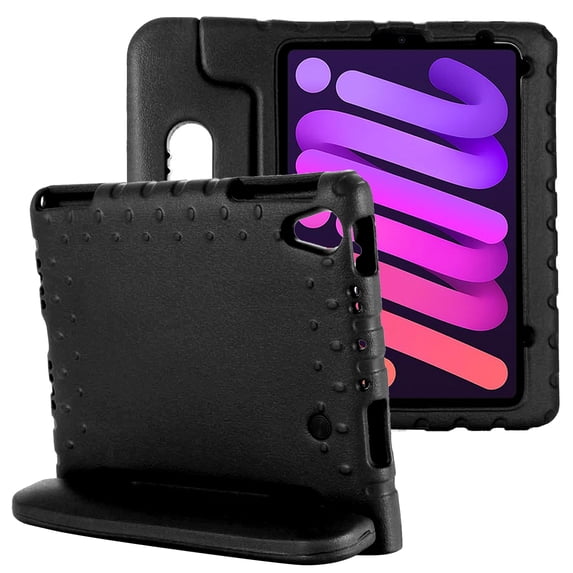 iPad Pro 11 Case 2021/2020/2018 Release, Kids Shockproof Lightweight Soft EVA Rubber Full Body Rugged Protective Convertible Handle Kickstand Cover, Black