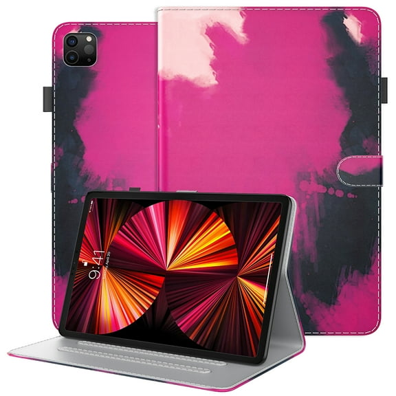 iPad Pro 11 Case 2021/2020/2018, iPad Air 4th Generation Case, Folio Stand PU Leather Smart Wallet Cover with Auto Wake/Sleep Pencil Holder Slim iPad Cover for Girls Women,D