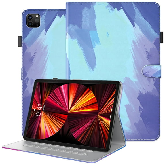 iPad Pro 11 Case 2021/2020/2018, iPad Air 4th Generation Case, Folio Stand PU Leather Smart Wallet Cover with Auto Wake/Sleep Pencil Holder Slim iPad Cover for Girls Women,C