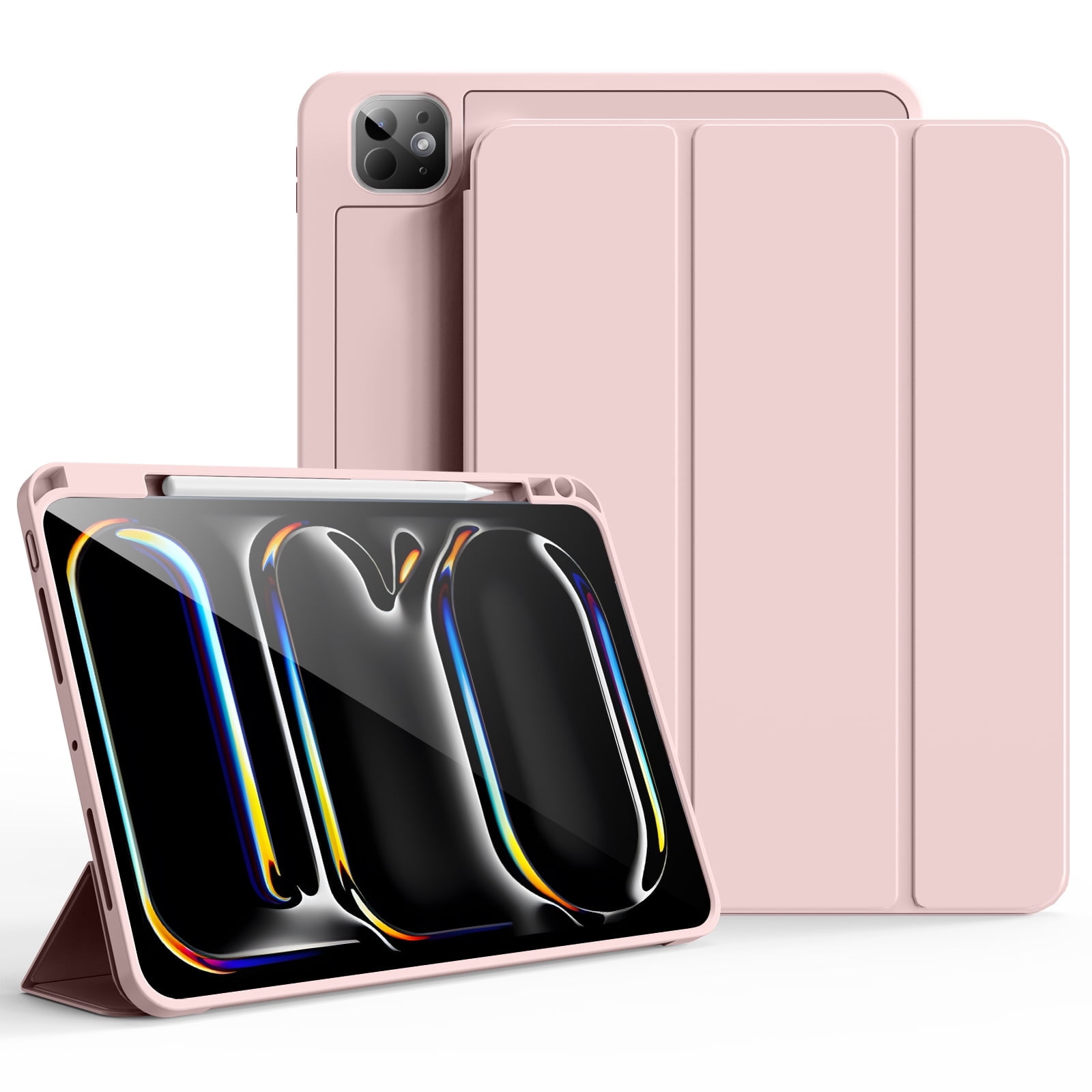 iPad Pro 11 Case 2024 (M4 5. Generation) with Pen Holder, Flexible 