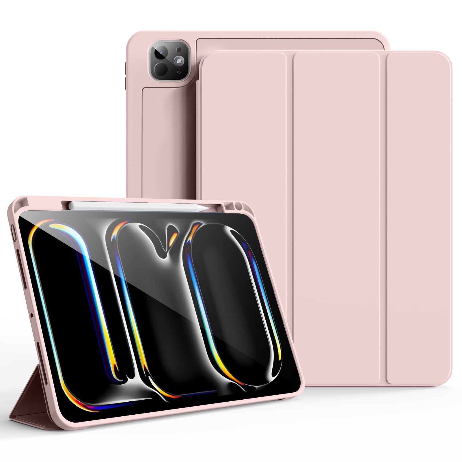 iPad Pro 11 Case 2024 (M4 5. Generation) with Pen Holder, Flexible