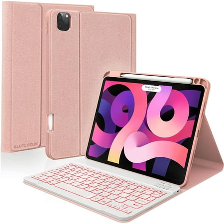 iPad Pro 11 Case with Keyboard, iPad Air 5th Generation Case with Keyboard, Flip Stand Cover iPad Air 5th/4th Gen 10.9 Keyboard - No Backlite Keyboard, Detachable Magnetic - Pencil Holder -