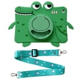 thumbnail image 1 of for iPad Pro 11 Inch 4th/3rd/2nd/1st Generation Case 2022 2021 2020 2018 Case Kids Shockproof Cover 3D Cartoon with Handle Stand Shoulder Strap Soft Silicone Child Case,Green, 1 of 6
