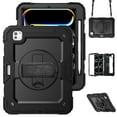 thumbnail image 1 of for iPad Pro 11 Inch 4th/3rd/2nd/1st Generation Case 2022 2021 2020 2018 Heavy Duty Shockproof Rugged Heavy Duty Case with Screen Protector, Hand Strap, Shoulder Strap and Pen Holder, 1 of 8
