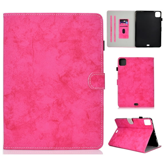 for iPad Pro 11 Inch 5th Generation 2024 Case Cover with Built-in Pencil Holder, Auto Sleep/Wake, Multiple Viewing Angles Kickstand Tablet Case for iPad Pro 11 Inch 5th Gen 2024, Rose
