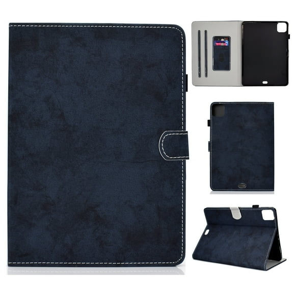 for iPad Pro 11 Inch 5th Generation 2024 Case Cover with Built-in Pencil Holder, Auto Sleep/Wake, Multiple Viewing Angles Kickstand Tablet Case for iPad Pro 11 Inch 5th Gen 2024, Darkblue