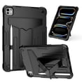 thumbnail image 1 of for iPad Pro 11 Inch 5th Generation 2024 Case with Pencil Holder & Kickstand, Shockproof Drop Proof Kids Friendly Rugged Full Body Protective Case Cover for iPad Pro 11 2024, Black, 1 of 5