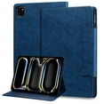 thumbnail image 1 of for iPad Pro 11 Inch 5th Generation 2024 Case, Vintage Soft PU Leather Case with 2 Anti-Slip Strips Adjustable Angle Kickstand & 4 Card Slots (Include 1 Photo Slot) Auto Sleep/Wake, Darkblue, 1 of 9
