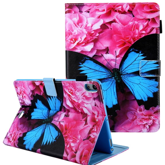 iPad Pro 11 Inch Case (2018), Allytech PU Leather Ultra Slim Fit Lightweight Folio Flip Stand Smart Cover Auto Sleep Wake Full Protective Cards Slots Wallet Case for Apple iPad Pro 11",Blue Butterfly