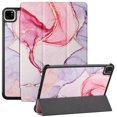 thumbnail image 1 of iPad Pro 11 Inch Case 2021 2020 2018,Slim Lightweight Full Body Protective Folio Leather Smart case Cover with Wake/Sleep Feature for Apple iPad Pro 11" 3rd 2nd 1st Generation,Pink Marble, 1 of 6
