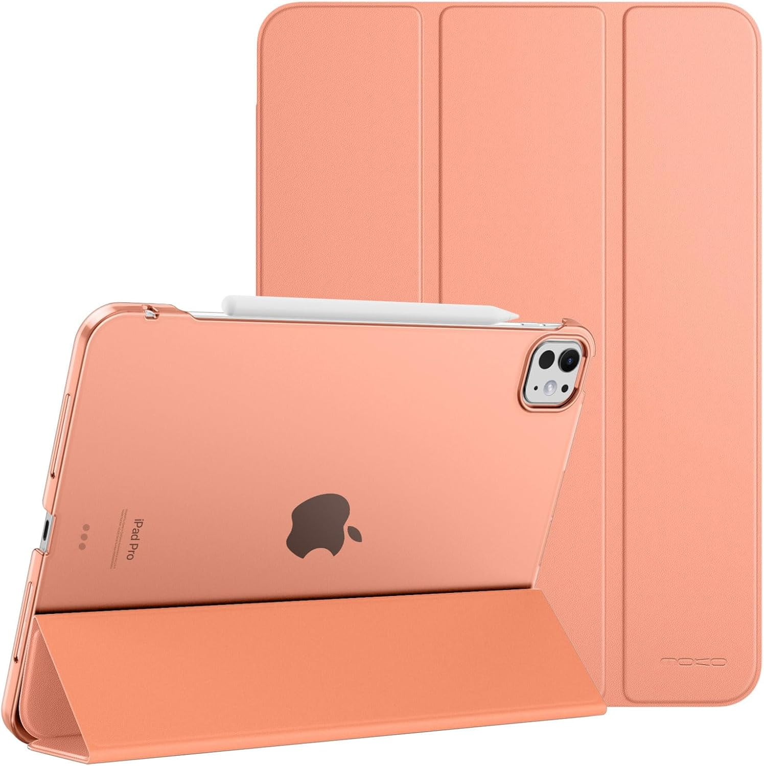 for iPad Pro 11 Inch Case M4 2024 (5th Gen),Ultra Slim Stand Case with Hard PC Translucent Back
