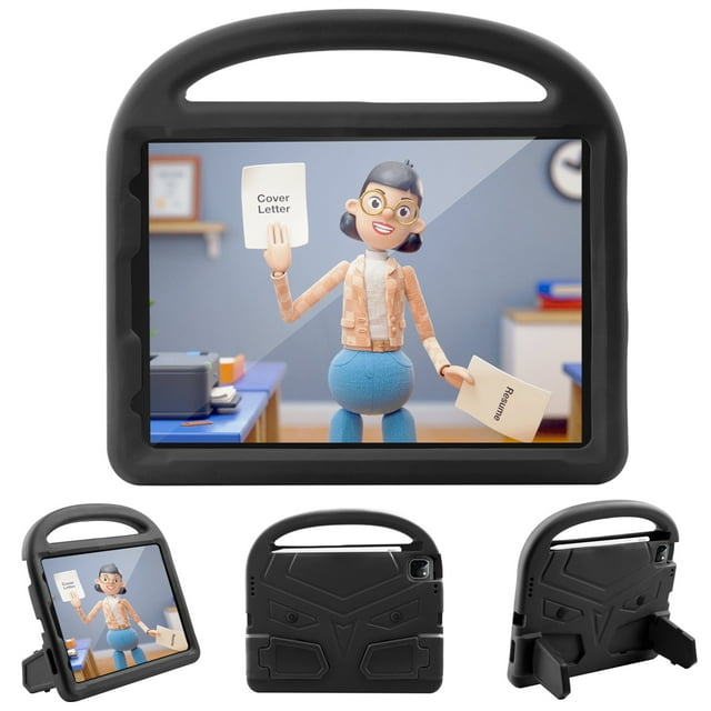 iPad Pro 11 inch Case 2020 for Kids, Dteck Kids Case for Apple New iPad Pro 11" 2020 Latest Model (2nd Generation), EVA Foam Lightweight Shockproof Handle Kickstand Protecitve Shell Cover, Black