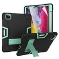 thumbnail image 1 of iPad Pro 12.9 2020 Case with Soft PET Screen Protector, Dteck Full Body Protective Case for 12.9" iPad Pro 4th Generation, Hybrid Rugged Shockproof Case with Kick Stand, Black+Mint, 1 of 7