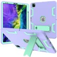 thumbnail image 1 of for iPad Pro 12.9 2022/2021/2020/2018 Case, with Kickstand Heavy Duty Shockproof Hard Hybrid Three Layer Protective Case Cover for Apple iPad Pro 12.9 2022/2021/2020/2018, Purple, 1 of 6