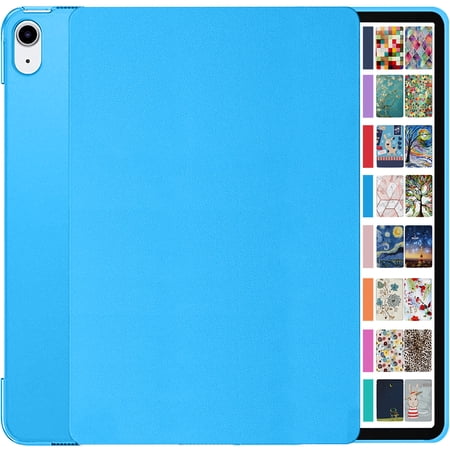 iPad Pro 12.9 3rd Gen 2018 Transparent Back Case A1876 MTEL2LL/A MTEM2LL/A A2014 MTFN2LL/A MTFL2LL/A MTFP2LL/A MTFQ2LL/A A1983 MTHN2LL/A MTHU2LL/A MTJA2LL/A MTJ02LL/A MTJH2LL/A MTJN2LL/A - Blue