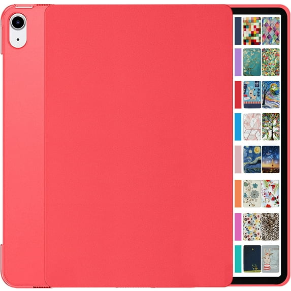 iPad Pro 12.9 3rd Gen 2018 Transparent Back Case A1876 MTEL2LL/A MTEM2LL/A A2014 MTFN2LL/A MTFL2LL/A MTFP2LL/A MTFQ2LL/A A1983 MTHN2LL/A MTHU2LL/A MTJA2LL/A MTJ02LL/A MTJH2LL/A MTJN2LL/A - Red