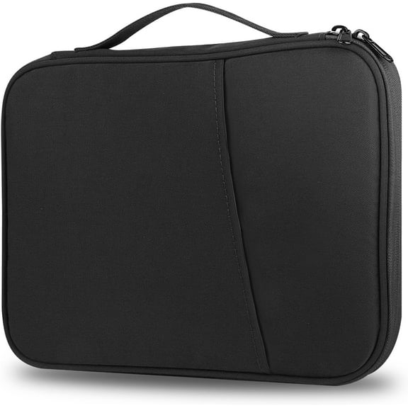 iPad Pro 12.9 Sleeve, Padded Protective Tablet Sleeve Carrying Case for iPad Pro 12.9 M2/M1/2018-2020, Surface Pro 9/8/X/7/6, 12.4 Galaxy Tab S8/S7+ (Black-12.9in)