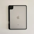 thumbnail image 1 of for iPad Pro 12.9 inch 2021/2020/2018/2022 Case, Slim Frosted Cover Hard Back Matte Clear Case with S Pen Holder, Flexible TPU Bumper Shockproof Anti-Scratch Protective Tablet Case, Black, 1 of 12