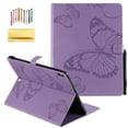 thumbnail image 1 of iPad Pro 12.9-inch 2108 Release Case, Allytech Embossed with Butterfly Folio Stand Wallet Case with Cards/Cash Holder [Apple Pencil Charging not Supported] for Apple Pad Pro 12.9" (2018), Purple, 1 of 8