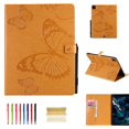 thumbnail image 1 of iPad Pro 12.9 inch 4th Generation 2020 & 2018 Case, Dteck Slim Fit Embossed Flower Pattern PU Leather Folio Stand Case with Card Holders Cover, Yellow Butterfly, 1 of 1
