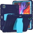 thumbnail image 1 of iPad Pro 12.9 inch 5th Generation 2021 Case,Dteck Shockproof Rubber Hybrid 3-Layer Protection Heavy Duty Case Kickstand Cover Pen Holder Design for iPad Pro 12.9" 5th Gen 2021,Navy+Blue, 1 of 6