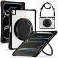 thumbnail image 1 of for iPad Pro 13" 2024 Case with Rotatable Stand Portable Handle, Protective Clear Shockproof Dropproof Rugged Shoulder Strap Kids Friendly Cover for iPad Pro 13" 2024, Black, 1 of 12