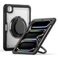 thumbnail image 1 of for iPad Pro 13 Inch M4 2024 7th Gen Tablet Case with Rotatable Stand & Handle Grip, Soft TPU Outer Shell Heat Dissipation Rugged Case with Adjustable Shoulder Strap Pen Holder, Clear, 1 of 9