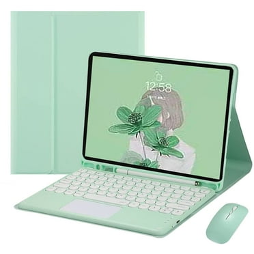 iPad Pro 2022 11 inch 4th Generation Color TouchPad Keyboard Case with Bluetooth Mouse iPad Pro 11" 3rd 2nd Generation Cute Round Key Detachable Trackpad Keyboard Cover
