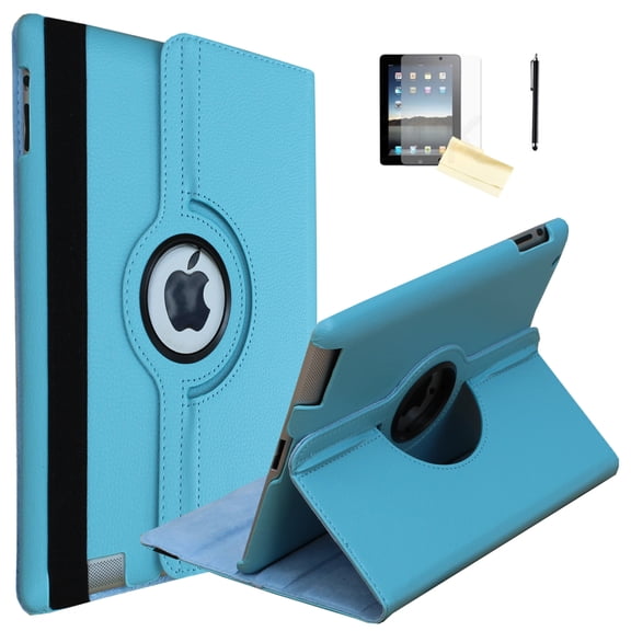 iPad Pro 9.7 Case (2016 Released), JYtrend Rotating Stand Smart Cover For A1673 A1674 (Blue)