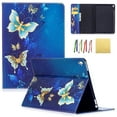 thumbnail image 1 of iPad Pro 9.7 Case, Allytech PU Leather Lightweight Stand Cover Wallet Case with Card/ Cash Slots for Apple iPad Pro 9.7 2016 Model, Blue Butterfly, 1 of 6