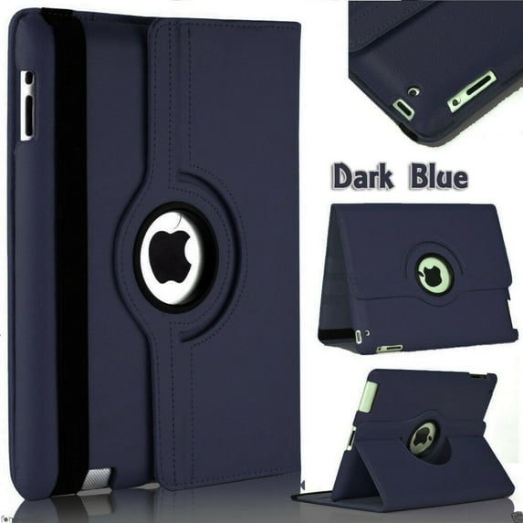 iPad Rotating Case with Auto Wake/Sleep Feature, iPad Air 1st Gen/iPad 5th Gen (2017)/iPad 6th Gen (2018) Cases, 360 Degree Rotating Stand Protective Cover Smart Case for Apple iPad 9.7 inch Dark Blue