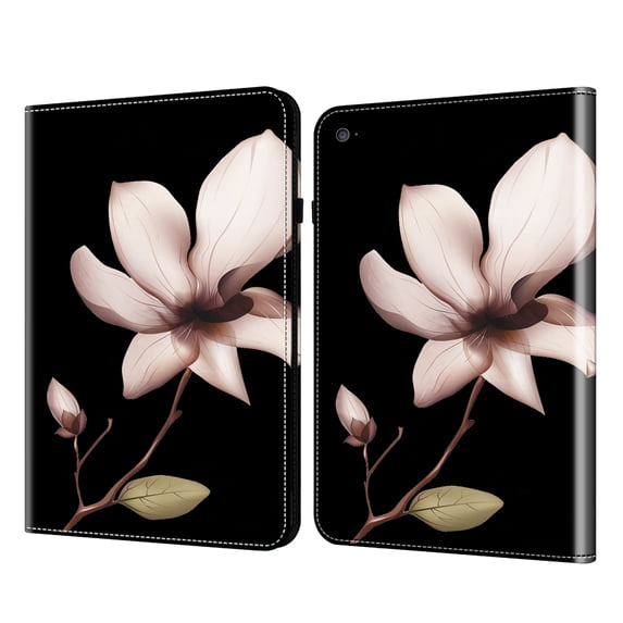 for iPad mini 1/2/3/4/5 Case, Pattern Lightweight Soft PU Leather Cover with Adjustable Stand & Card Slots & Elastic Strap & Auto Wake/Sleep for iPad mini 1/2/3/4/5, Mandala Flower