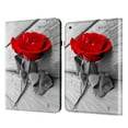 thumbnail image 1 of for iPad mini 1/2/3/4/5 Case, Pattern Lightweight Soft PU Leather Cover with Adjustable Stand & Card Slots & Elastic Strap & Auto Wake/Sleep for iPad mini 1/2/3/4/5, Rose, 1 of 11