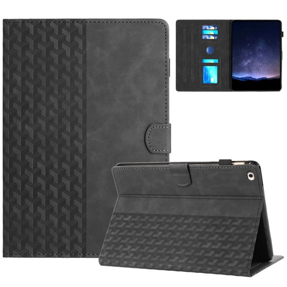 for iPad mini 1/2/3/4/5 Folio Case, Slim PU Leather Case with Smart Auto Wake / Sleep Function Adjustable Stand with Pencil Holder and Card Slots Cover for iPad mini 1/2/3/4/5, Black