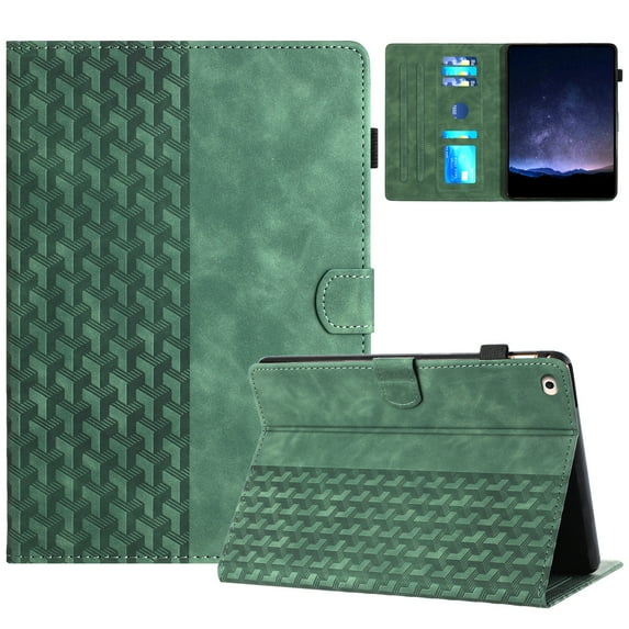 for iPad mini 1/2/3/4/5 Folio Case, Slim PU Leather Case with Smart Auto Wake / Sleep Function Adjustable Stand with Pencil Holder and Card Slots Cover for iPad mini 1/2/3/4/5, Green