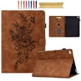 thumbnail image 1 of for iPad mini 1/2/3/4/5th Generation, Premium Luxury PU Leather Cover/Smart Folio with Dual Stand and Auto Sleep/Wake Function Case Cover with Pen Slot & Card Slots for iPad mini 1/2/3/4/5th, Brown, 1 of 7
